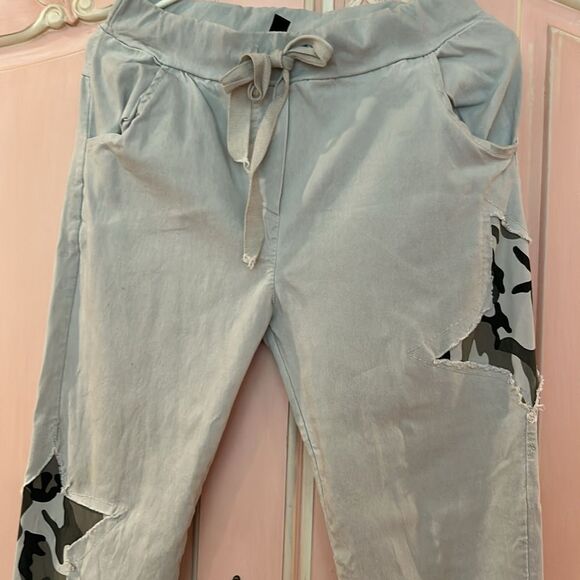 Venti 6 Joggers Solid w/Camo Star Patches, worn once size S - Picture 11 of 14